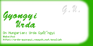 gyongyi urda business card